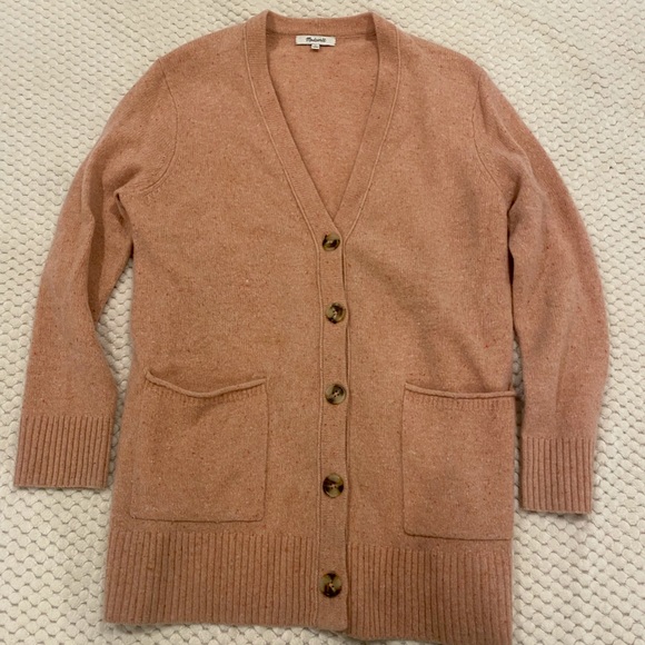 Madewell Maysfield Donegal Cardigan in Blush, Size Small - Picture 2 of 6